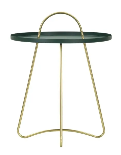 Mauro Ferretti Odkladací stolík Grent 45 cm zlatý/zelený