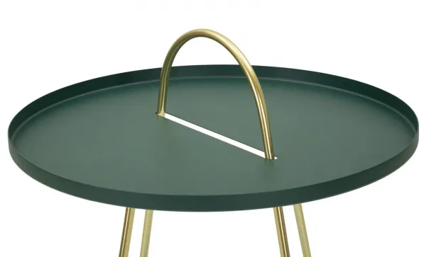 Mauro Ferretti Odkladací stolík Grent 45 cm zlatý/zelený