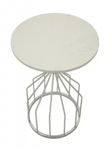 Mauro Ferretti Odkladací stolík Cup 37 cm mramor/strieborný