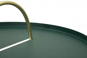 Mauro Ferretti Odkladací stolík Grent 45 cm zlatý/zelený