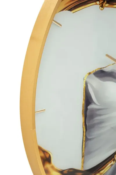 Mauro Ferretti Nástenné hodiny Glass Rose 80 cm viacfarebné/zlaté