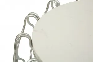 Mauro Ferretti Odkladací stolík Hook 47 cm strieborný