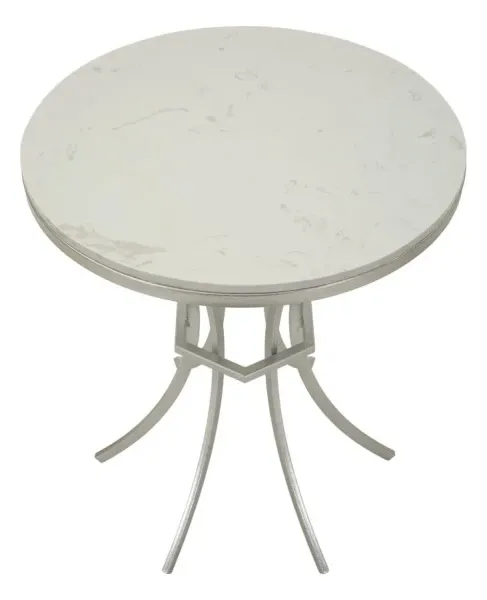 Mauro Ferretti Odkladací stolík Istanbul 56 cm strieborný/mramor