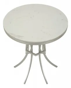 Mauro Ferretti Odkladací stolík Istanbul 56 cm strieborný/mramor