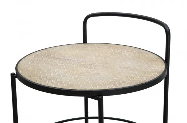 Mauro Ferretti Servírovací vozík Arex 40 cm čierny/hnedý