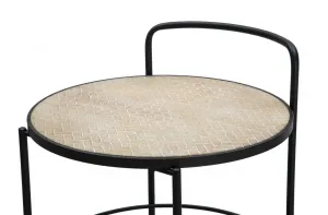 Mauro Ferretti Servírovací vozík Arex 40 cm čierny/hnedý
