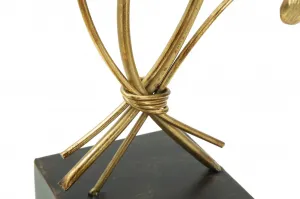 Mauro Ferretti Svietnik Iris 44 cm zlatá/čierna