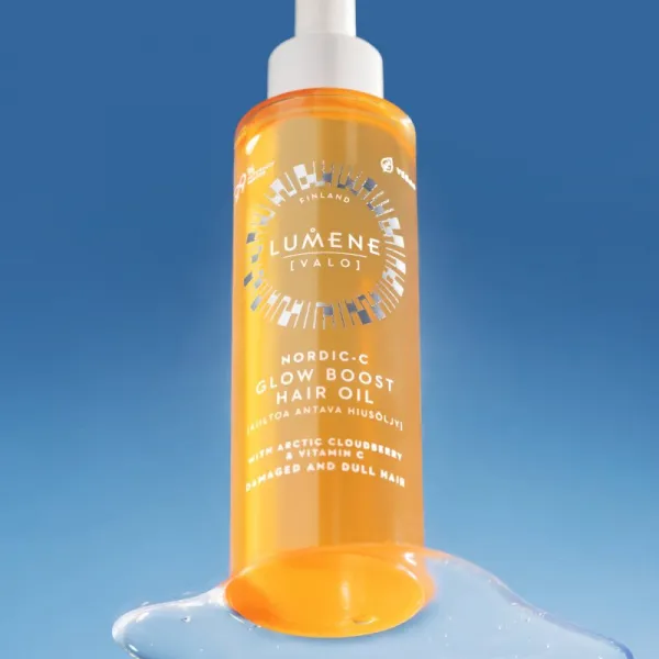 Lumene Nordic-C [VALO] Glow Boost posilňujúci a rozjasňujúci olej pre suché a poškodené vlasy 75 ml