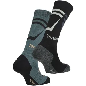 TENSON CORE SKI SOCK 2PK Lyžiarske ponožky, tmavo zelená, veľkosť 37-39