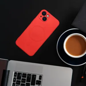 Obal Silicone Mag Cover, iPhone 17 Pro Max, červený