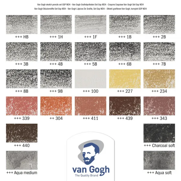 Van Gogh skicovacie farbičky 24 ks-Van Gogh