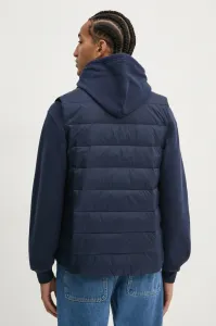 Páperová vesta Tommy Jeans pánska, tmavomodrá farba, prechodná, DM0DM20663