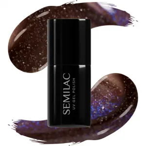 Semilac UV Hybrid Galaxy Flash gélový lak na nechty s použitím UV/LED lampy odtieň 827 AI Brown 7 ml