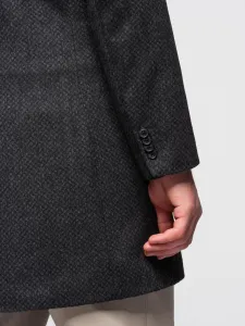 Ombre Unbuttoned men's wool blend coat - graphite
