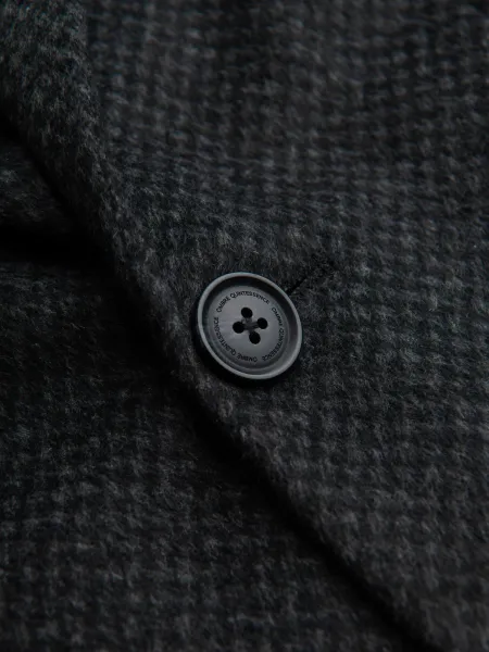 Ombre Unbuttoned men's wool blend coat - graphite