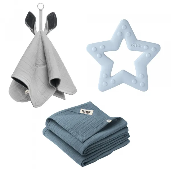 BIBS Baby Gift Set Medium darčeková sada pre bábätká Baby Blue 3+ months