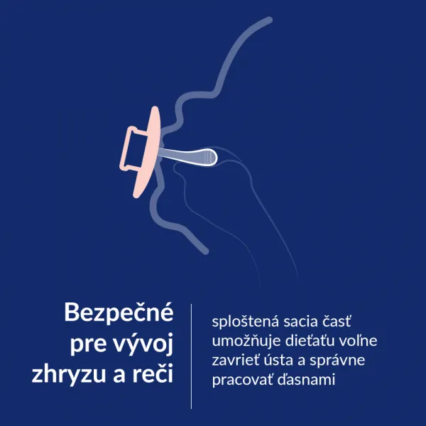 LOVI Cumlík svietiaci silikónový dynamický PRIME 0-6m 1ks Blush
