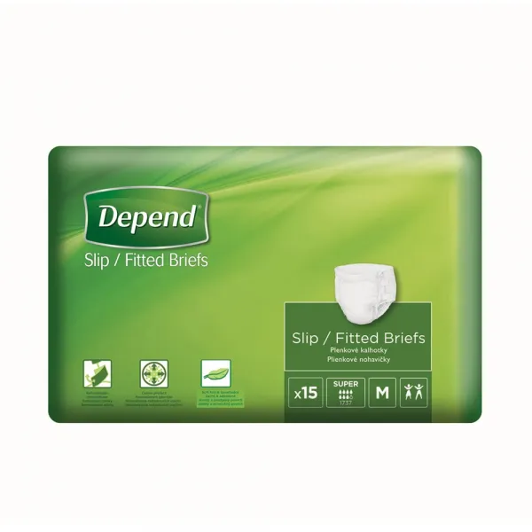 Depend Slip Super M plienkové nohavičky 15 ks