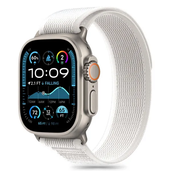 Tech-Protect Nylon Stripe remienok na Apple Watch 44/45/46/49mm, crayon grey