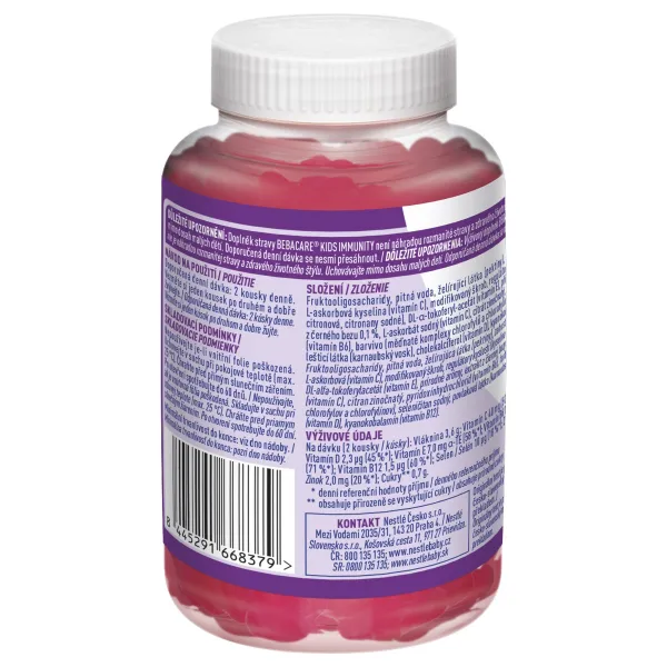 BEBACARE Kids IMMUNITY gummies 60 želatínových medvedíkov