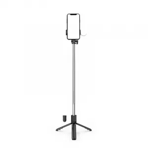 MG Telescopic Bluetooth selfie tyč s LED svetlom 0.71m, čierna