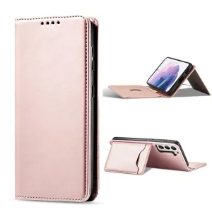 MG Magnet Card knižkové kožené puzdro na Samsung Galaxy S22 Plus, ružové