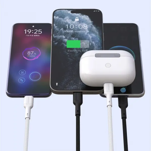 Dudao L9C kábel USB-C – USB-C, 65W, 2 m, biely