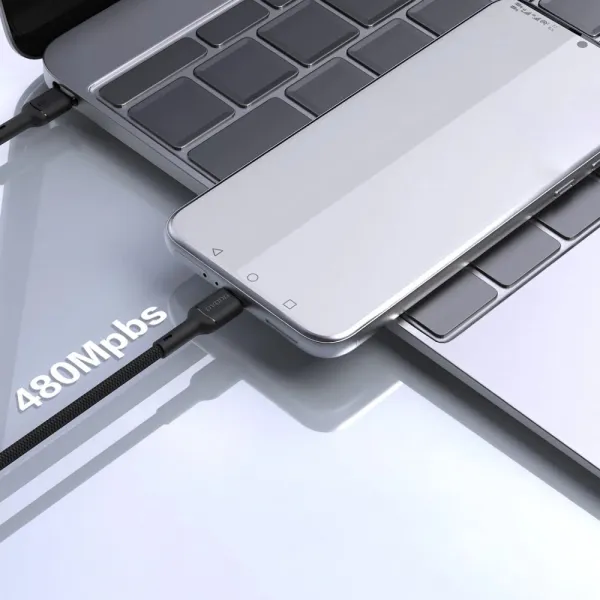 Dudao L9C kábel USB-C – USB-C, 65W, 2 m, čierny