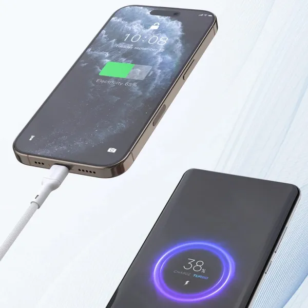 Dudao L9C kábel USB-C – USB-C, 65W, 2 m, biely