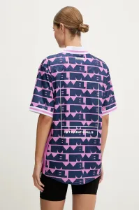Polo tričko Hummel Hummel x Community Love tmavomodrá farba, vzorované, 227576