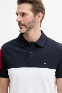 Polo tričko Tommy Hilfiger pánske, tmavomodrá farba, vzorované, MW0MW38966