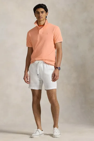 Bavlnené polo tričko Polo Ralph Lauren pánske, žltá farba, jednofarebné, 710969626