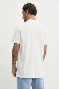 Bavlnené polo tričko Tommy Jeans pánske, béžová farba, jednofarebné, DM0DM20676