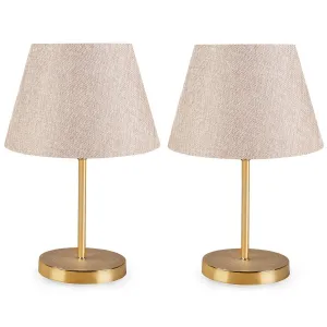 Opviq Sada 2 stolních lamp Deno III krémová
