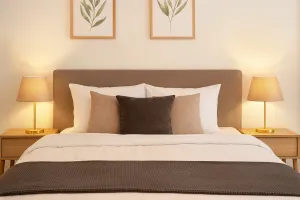 Opviq Sada 2 stolních lamp Deno III krémová