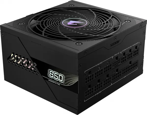 GIGABYTE zdroj AE850PM PG5, 850W, 80+ Platinum, 120mm fan, černá