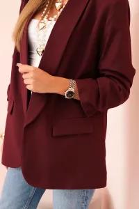 Legínovo Elegantné ťavie sako s klopňami Farba: Tmavobéžová, Veľkosť: UNI