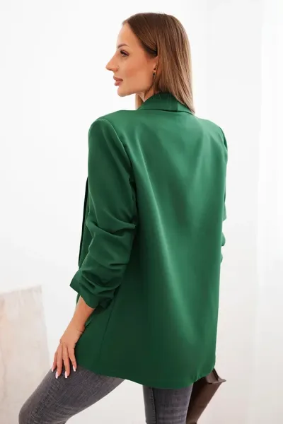 Legínovo Elegantné ťavie sako s klopňami Farba: Tmavobéžová, Veľkosť: UNI