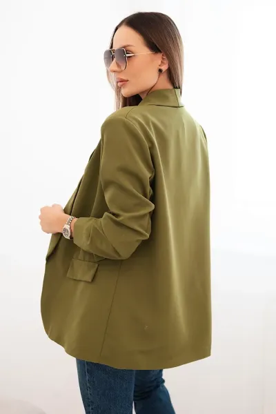 Legínovo Elegantné ťavie sako s klopňami Farba: Tmavobéžová, Veľkosť: UNI