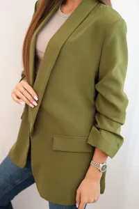 Legínovo Elegantné ťavie sako s klopňami Farba: Tmavobéžová, Veľkosť: UNI