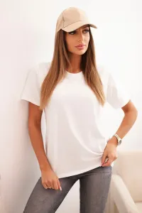Legínovo Dámska bavlnená blúzka klasického strihu béžová Farba: Hnedá, Veľkosť: UNI