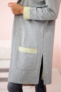 Legínovo Dvojfarebná s kapucňou modrá+šedá Farba: Modrá, Veľkosť: UNI