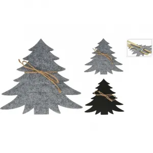 Vrecko na príbory X-Mas Tree čierna, sada 4 ks