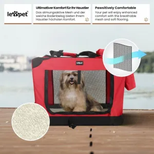 Leopet Prepravný box pre psov XXXL,102 x 69 x 69 cm, červený