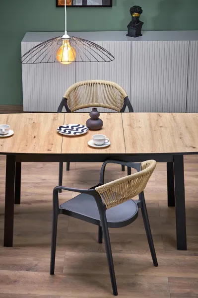 HALMAR Rozkládací jídelní stůl Barril 130/170 cm dub artisan/černý