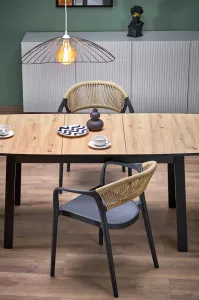 HALMAR Rozkládací jídelní stůl Barril 130/170 cm dub artisan/černý
