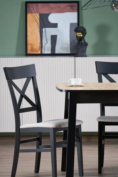 HALMAR Rozkládací jídelní stůl Barril 130/170 cm dub artisan/černý