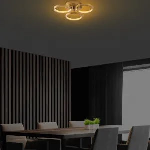 Opviq Stropné LED svietidlo Halka zlaté