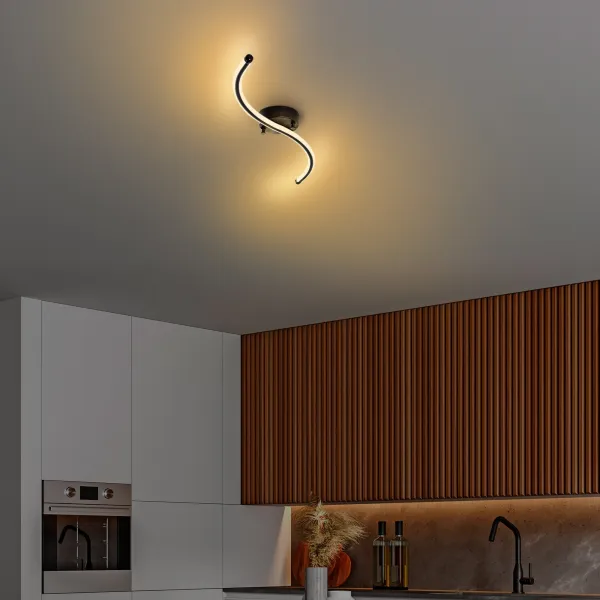 Opviq Stropné LED svietidlo Yilan čierne