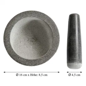 Kesper Mažiar s tĺčikom LILY 16 cm žulový